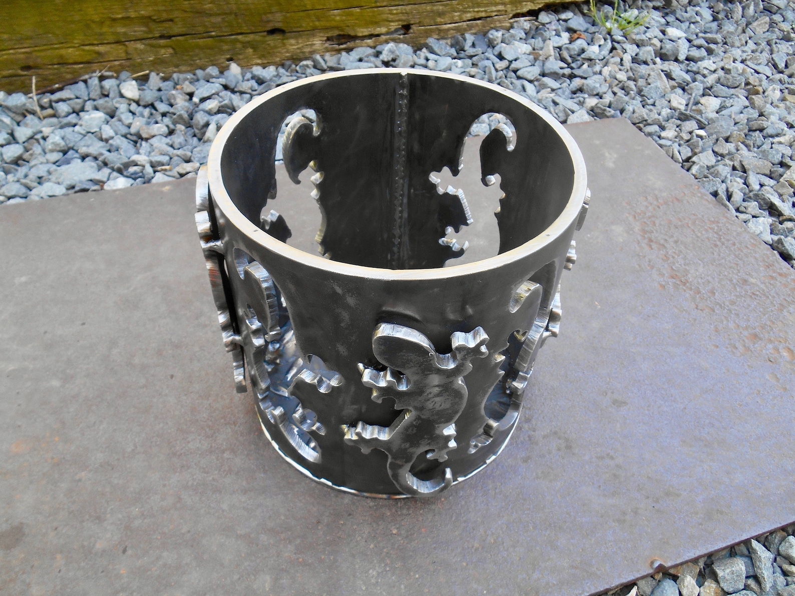 Steel Rain Chain Basin, Rain Catcher, Rain Water Diffuser, Rain Water