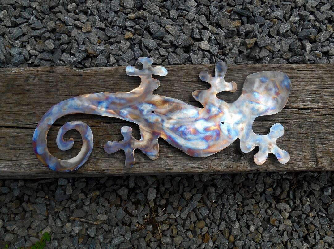 Gecko Lizard Metal Lizard Metal Art Lizard Metal Wall Hanging Home