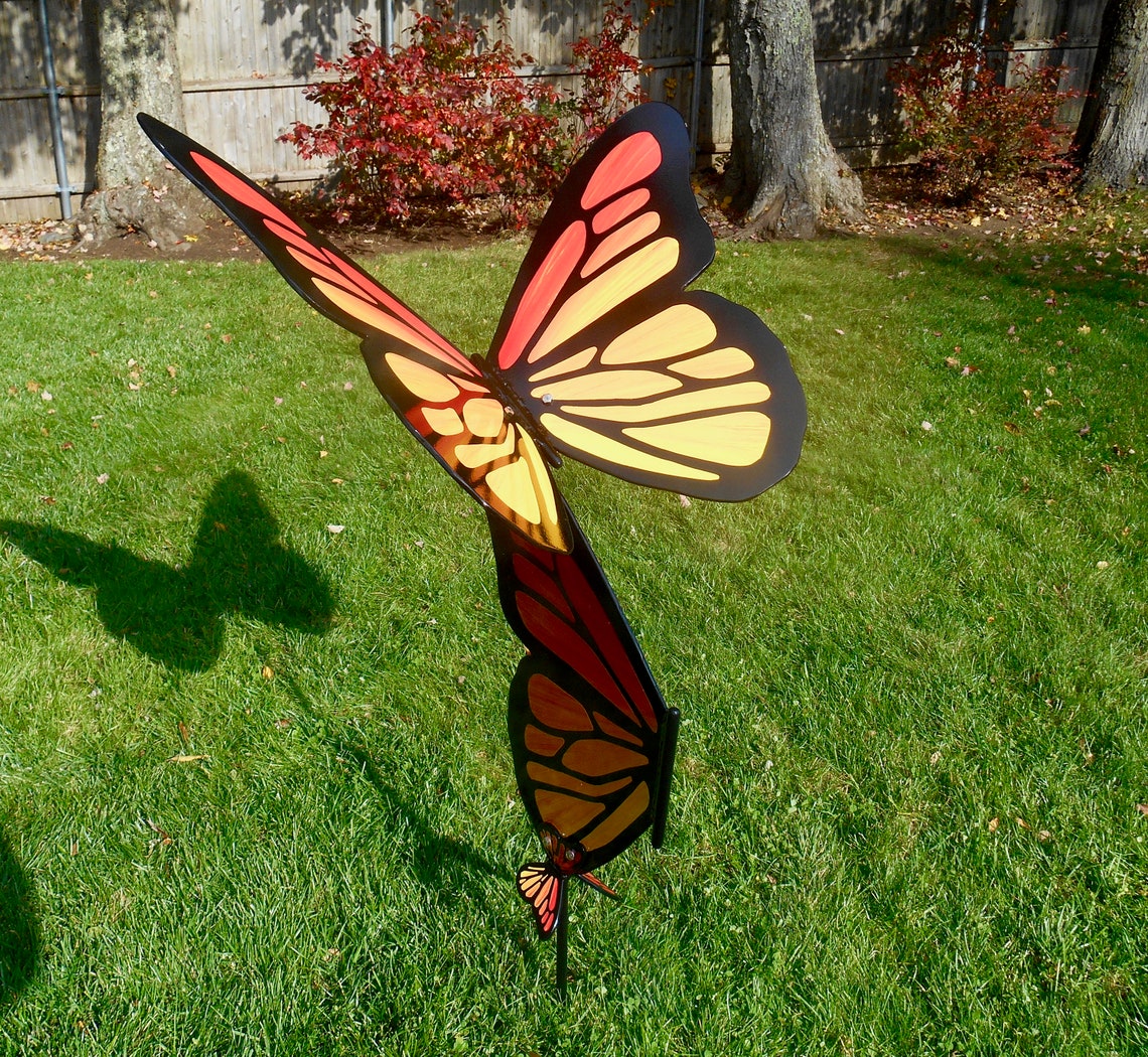 Giant Butterfly Garden Art Butterfly Metal Sculpture Etsy