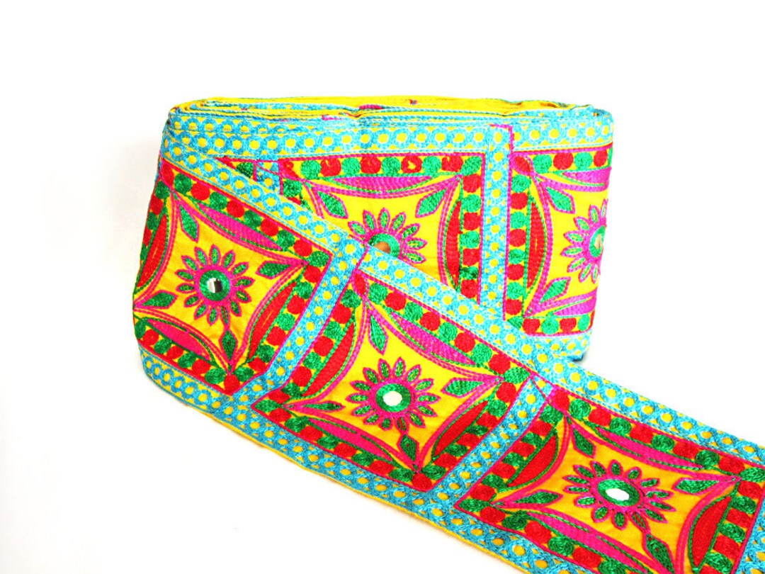 Saree Border Trim, Sari Borders Trim, Embroidered Trim, Indian Trim, Indian Lace Trim, Boho Trim