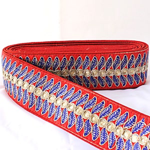 Bestickte Spitze, Saree-Bordüre, Sari-Bordüren, Saree-Bandspitze, Bollywood-Ordnung, indische Zierspitze, Sari-Bluse, Gota Patti-Spitze