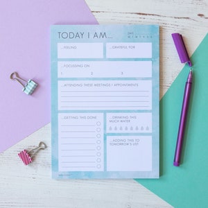 Wellness Planner, Daily Notepad, Daily Planner, To Do List, Memo Pad, To Do List Notepad, Daily Schedule