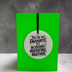 Tarjeta de cumpleaños divertida para hermano, regalo divertido para hermano, tarjeta de cumpleaños para hermano grosero, tarjeta de cumpleaños para hermano pequeño, hermano irritante favorito