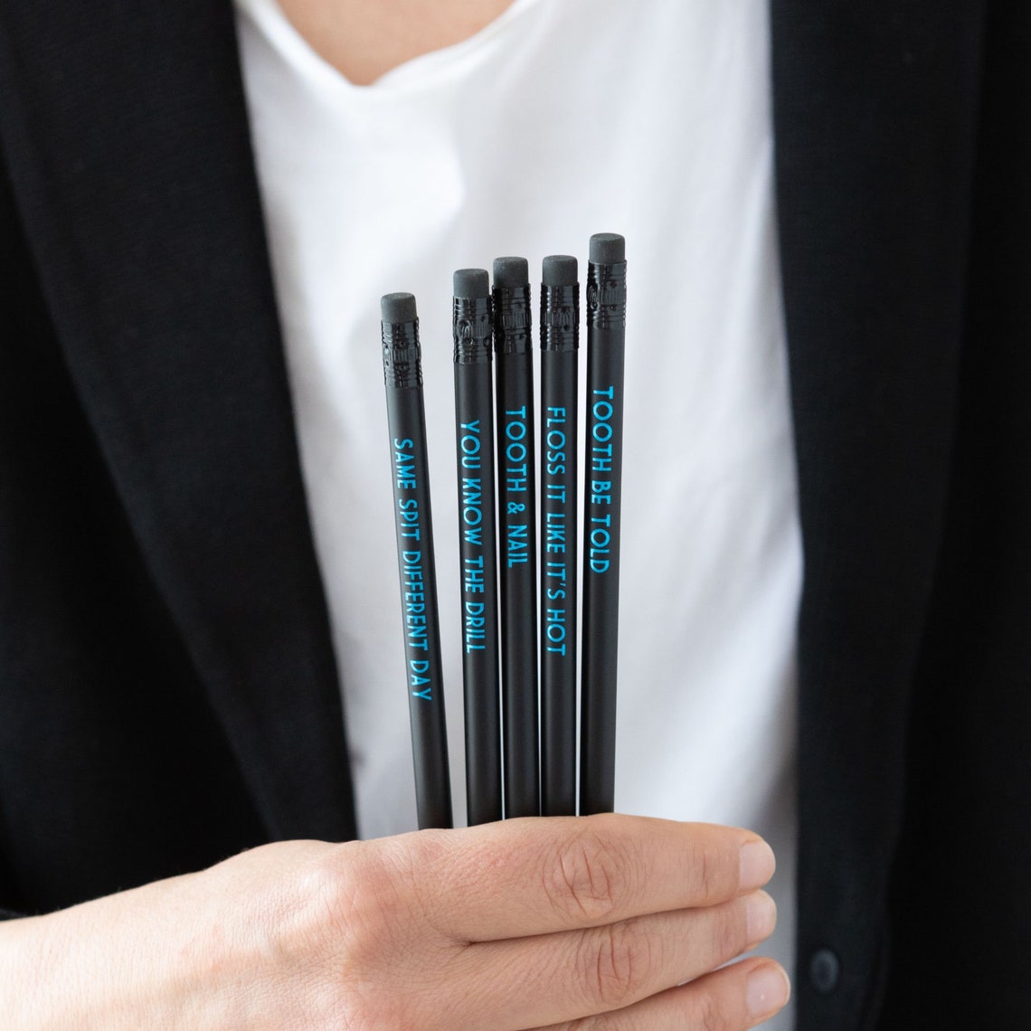Dentist Pencil Set Same Spit Different Day Etsy
