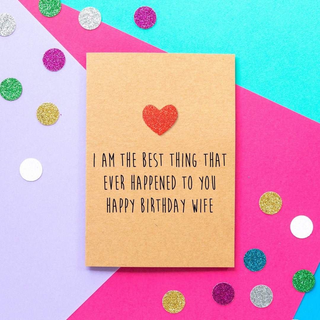Funny Wife Birthday Card, Birthday Card Wife, Wife Card, Card From ...