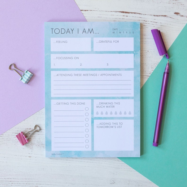 Wellness Planner, Daily Notepad, Daily Planner, To Do List, Memo Pad, To Do List Notepad, Daily Schedule image 1