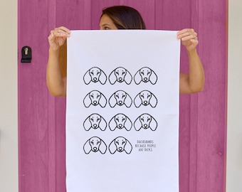 Dachshund Tea Towel