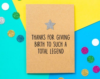 Funny Mothers Day card, Funny Mother's Day card, Mothers Day Card, Mother's day Card, Total Legend, Funny Dad Birthday Card