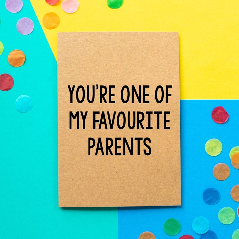 Funny Father's Day Card, One Of My Favourite Parents, Rude Sarcastic, Witty Card, Card from Daughter, Card from Son, First Father's Day imagem 1