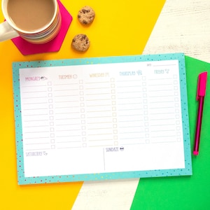 Weekly Planner | A4 Desk Planner Pad, Funny Notepad, Desk Planner, Deskpad