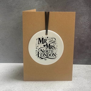 Sr. e Sra. Norte de Londres | Cartão de casamento com charme atrevido