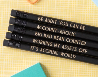 Accountant Gift, Accounting Gift, Accounting Pencils: Be Audit You Can Be