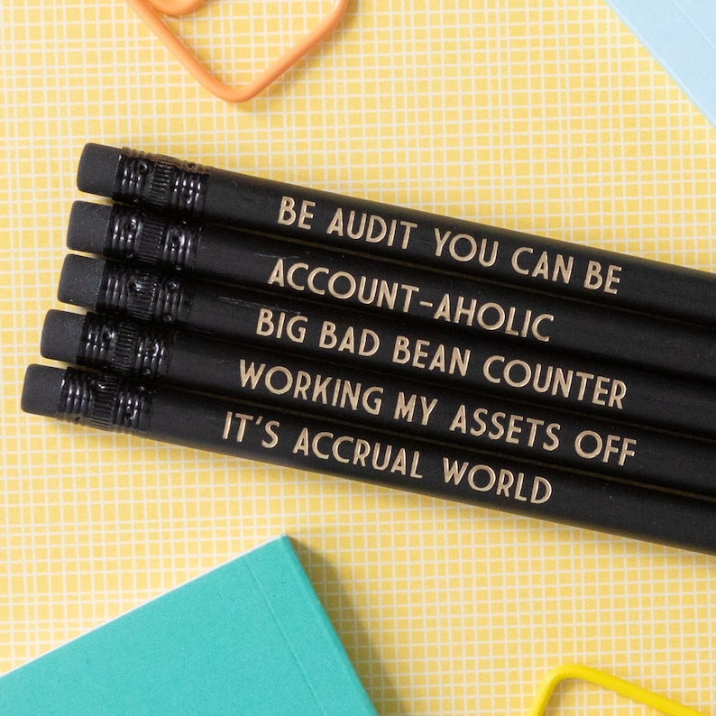Accountant Gift Accounting Gift Accounting Pencils Be Audit Etsy