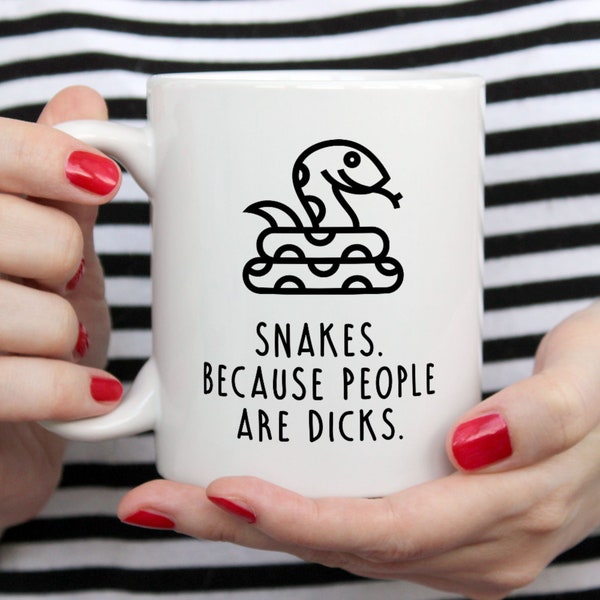 Snake Mug, Snake Gift, Snake Owner Gift, Funny Snake Coffee Mug, Cute Snake Mug, Reptile Mug