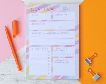 Today I am Daily Planner | A5 To Do List | Wellness planner | Notepad