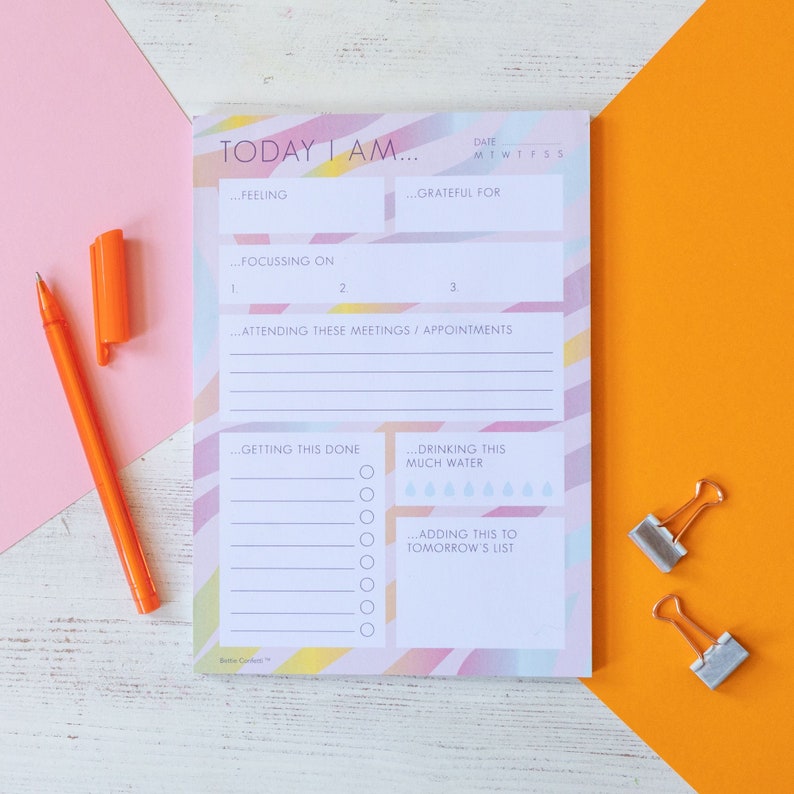 Today I am Daily Planner | A5 To Do List | Wellness planner | Notepad image 1