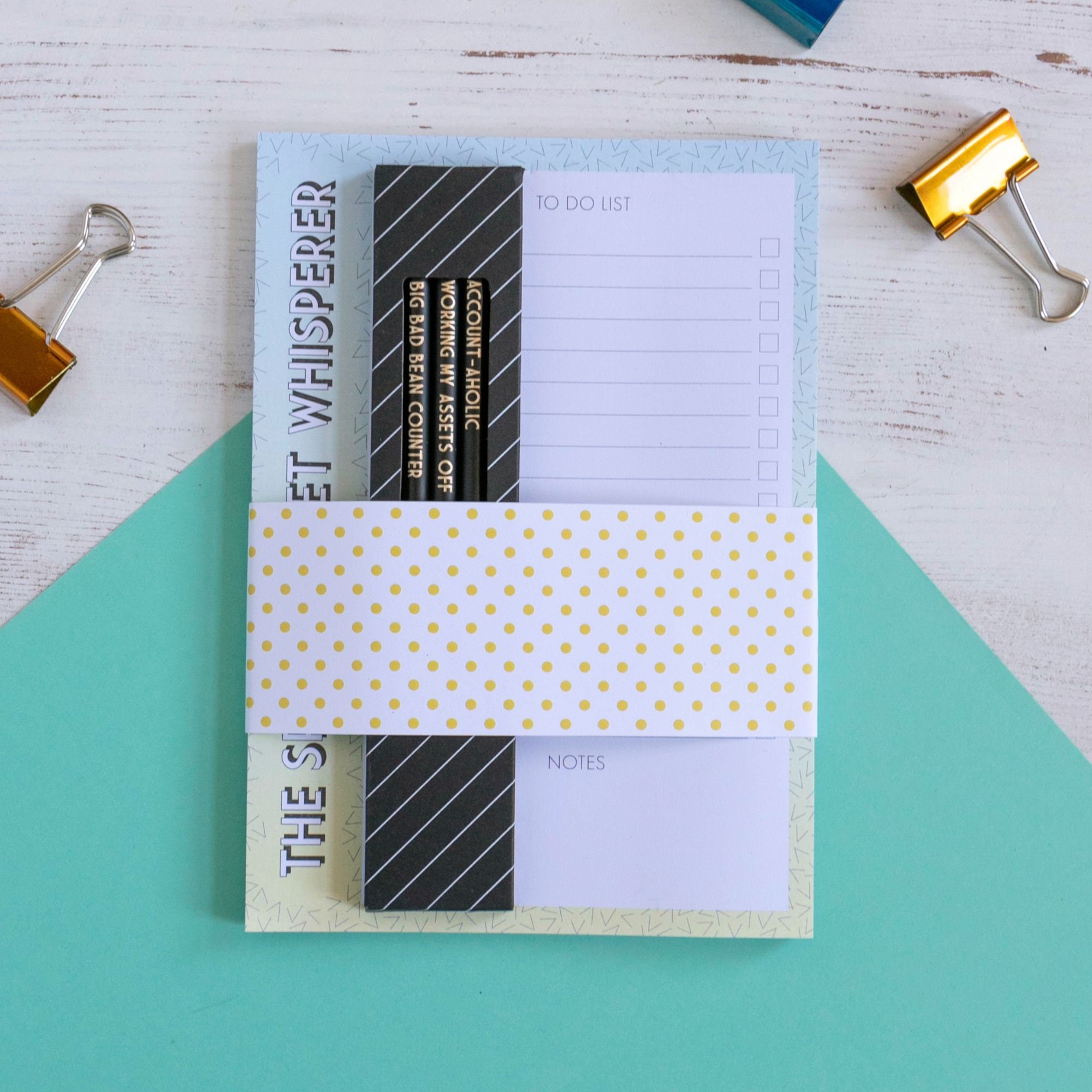 Accountant Letterbox Gift Set, Accounting Gift, Accountant Stationery, Accounting Gift, Graduation Gift, Pencil and Notepad bundle