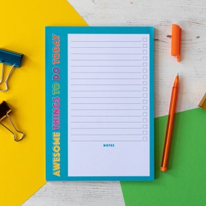 To Do List Notepad | A5 Daily Planner and Things to Do Pad | New Job Stationery for Organisation and Productivity