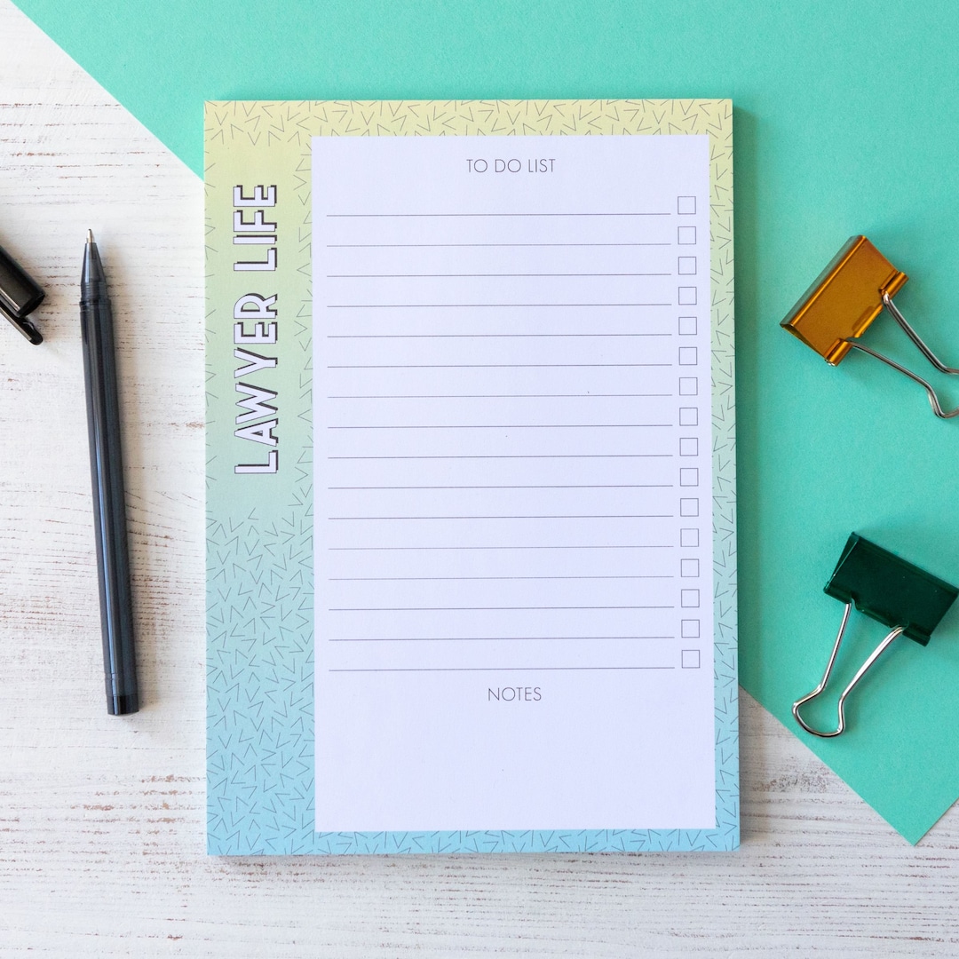 Lawyer Life Lawyer Notepad | A5 Notepad to Do List - Etsy