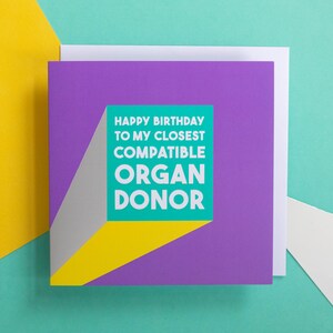 Lustige Bruder/Schwester Geburtstagskarte | Alles Gute zum Geburtstag zu meinem engsten verträglichen Organspender