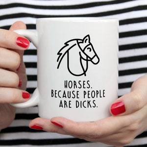 Pferd Becher, Pferd Geschenk, Reiter Geschenk, Pferdebesitzer Geschenk, lustiges Pferd Kaffeebecher, niedlicher Pferdebecher
