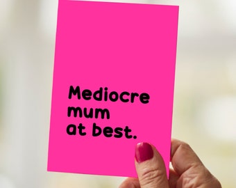 Nasty Neon Card || Mediocre Mum