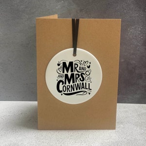 Sr. e Sra. Cornualha | Cartão de casamento com charme atrevido
