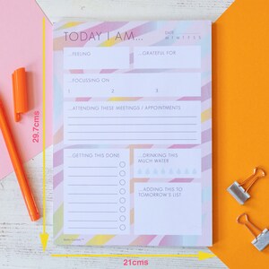 Today I am Daily Planner | A5 To Do List | Wellness planner | Notepad image 2