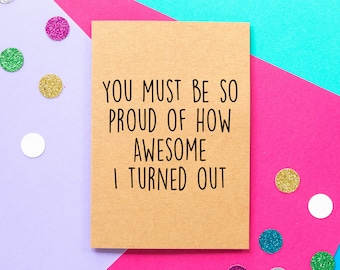 Funny Fathers Day Card, Dad Birthday Card, Funny Card for Dad, Card from Daughter, Card From Son, Favourite Child Card