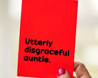 Nasty Neon Card || Disgraceful Auntie