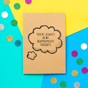 Drôle de carte de Saint-Valentin | Tu es toujours dans mes pensées inappropriées