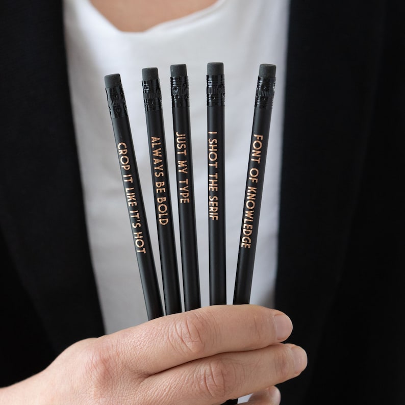 Graphic Designer Pencil Set Always Be Bold Etsy