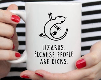 Lizard Mug, Lizard Gift, Lizard Owner Gift, Funny Lizard Coffee Mug, Cute Lizard Mug, Reptile Lover Gift