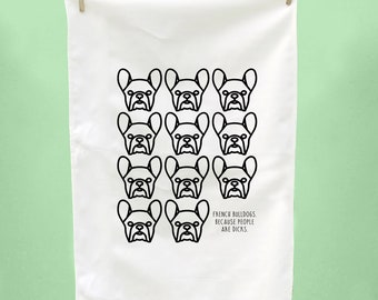 French Bulldog Tea Towel