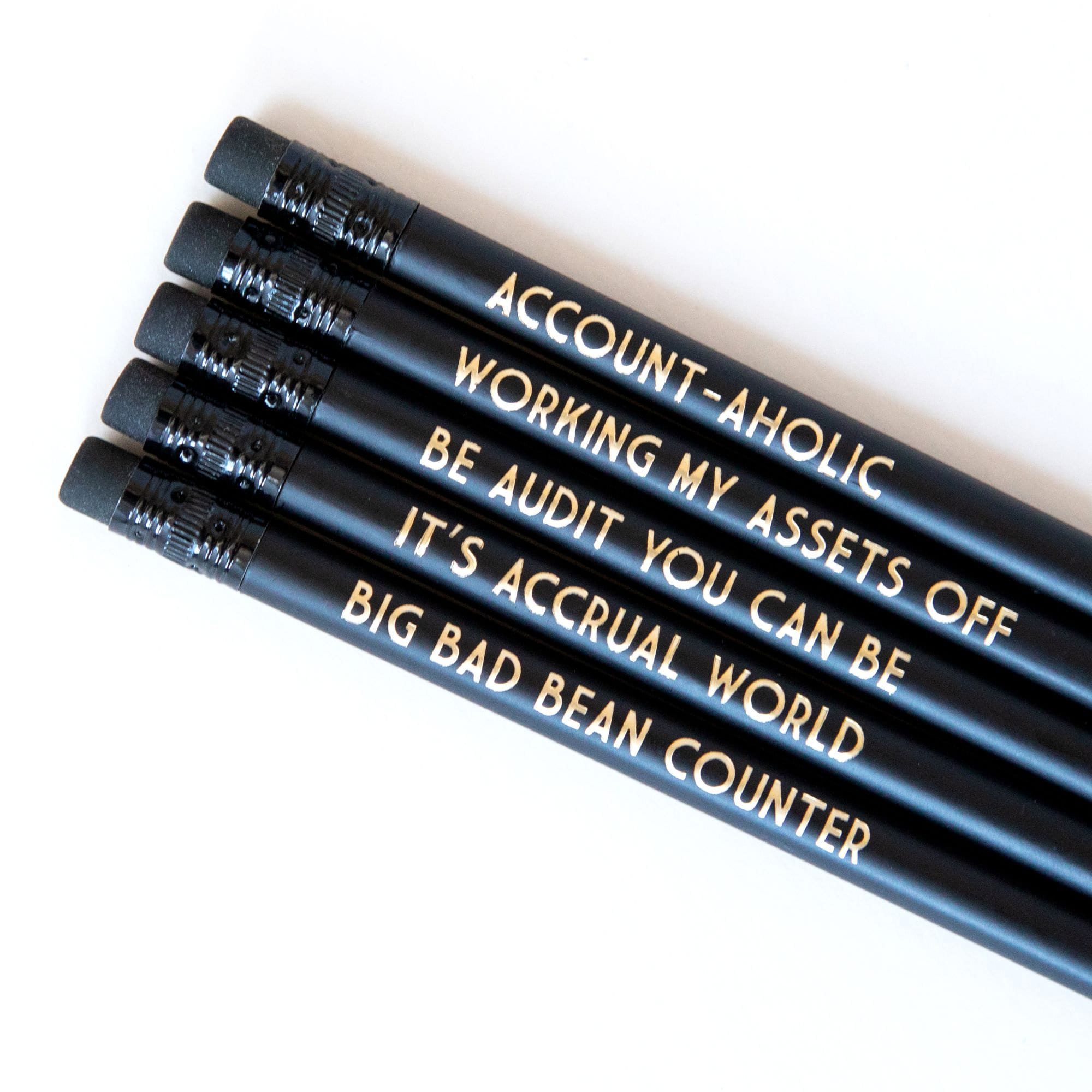 Punny Motivational Accounting Pencils