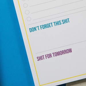 Get Shit Done Notepad | A5 Notepad to do list, Funny notepad image 3