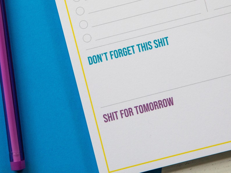 Get Shit Done Notepad | A5 Notepad to do list, Funny notepad image 3