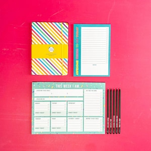 Stationery Lovers Bundle, Stationery Gift, Stationery Set, Stationery Gift Set, Gift for her, Pastel Stationery, Rainbow Stationery
