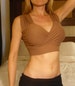 Custom Organic Cotton Bra - Brown 