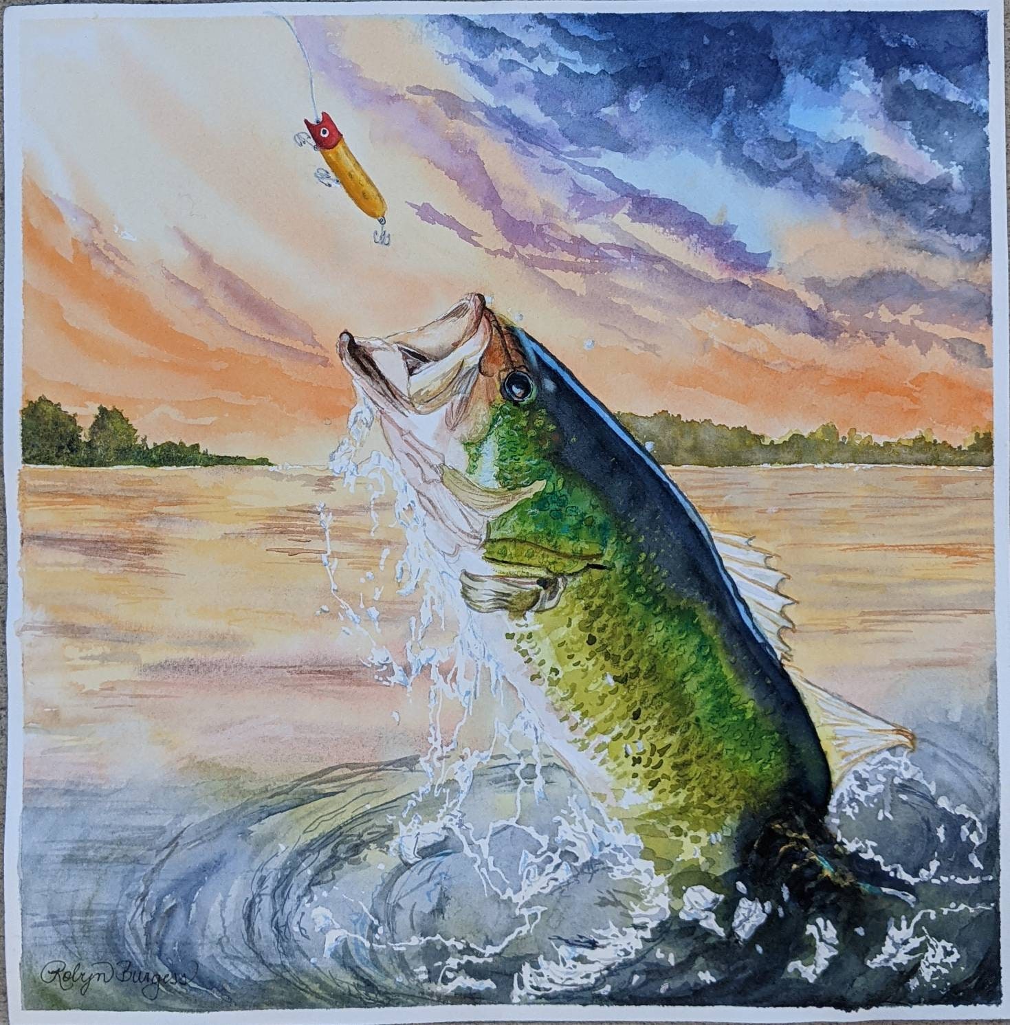 Bass Fish Painting