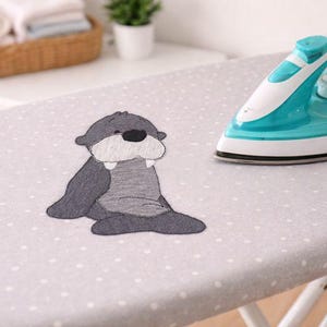 Robbe, Seehund,Patch, Patches, Aufnäher, Applikation auch zum Aufbügeln, Bügelbild