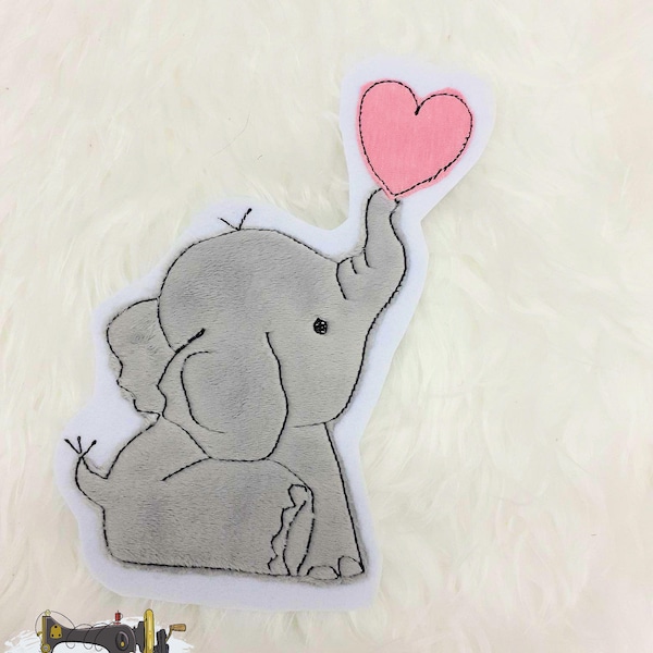 Elefant,Patch, Patches, Aufnäher, Applikation auch zum Aufbügeln, Bügelbild