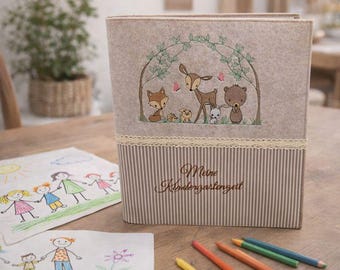 Kindergarten folder "My Kindergarten Time" – Forest Animals – Personalized with Name – A4 Folder – Handmade – Kindergarten Portfolio
