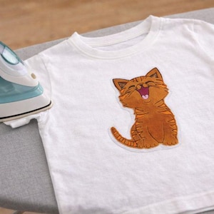 Katze,Patch, Patches, Aufnäher, Applikation auch zum Aufbügeln, Bügelbild