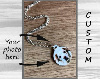 Custom Dog Pendant - Bauble Custom Dog - Dog Round Necklace - Dog Necklace - Dog Lover - Dog Gift - Photo Pendant - Dog Photo Round Pendant