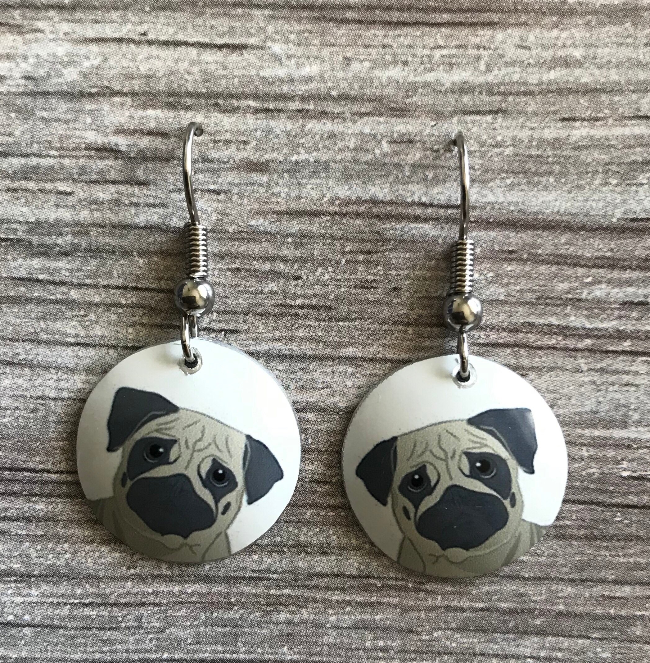 pug earrings