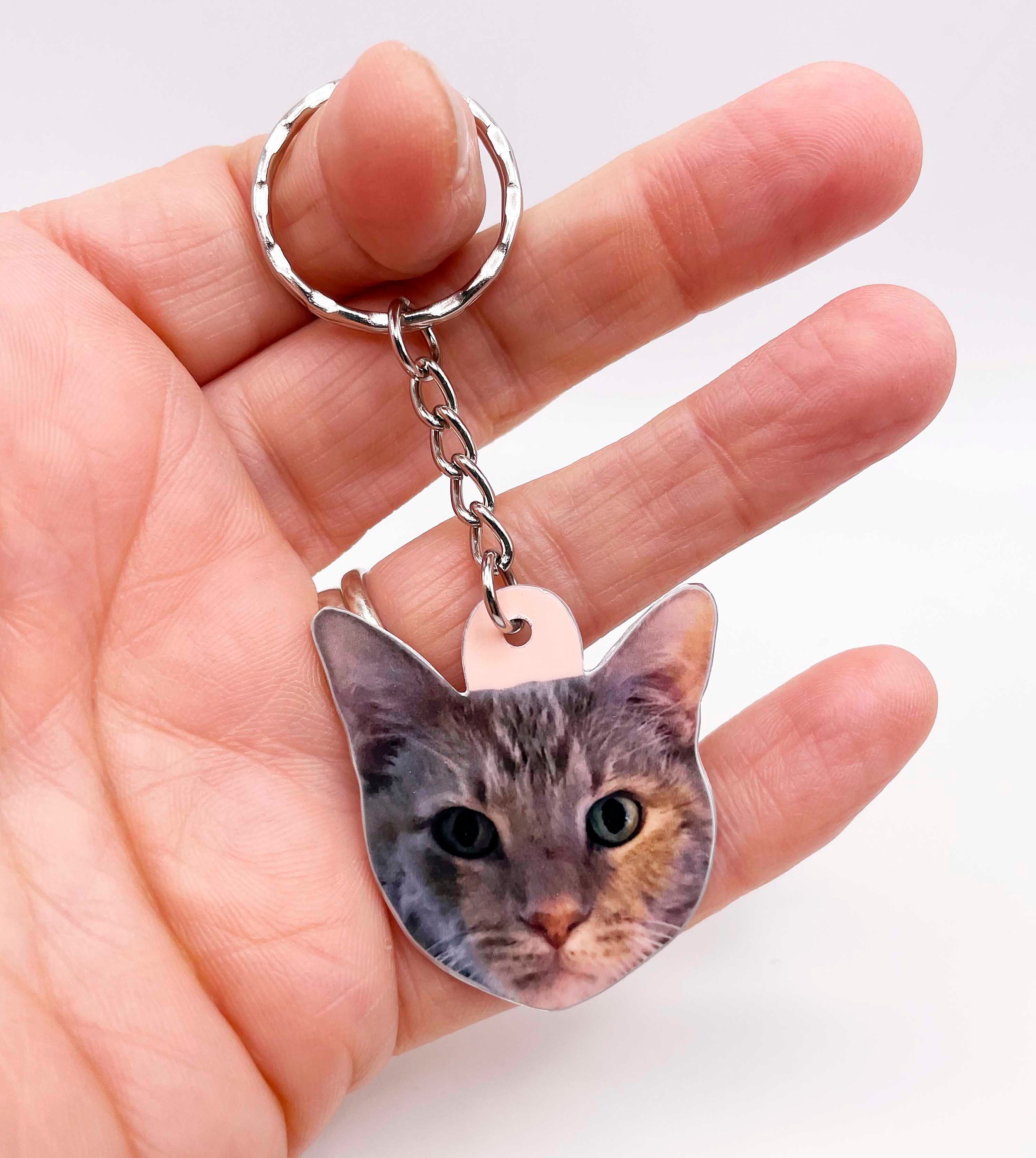Porte-clé personnalisé avec photo chat - Petits Compagnons