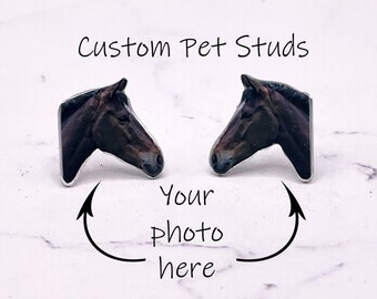 Custom Pet Earrings - Animal Studs - Custom Earrings - Personalised Pet - Horse Earrings - Pet Studs