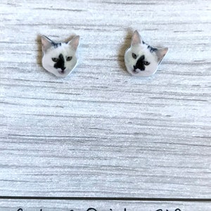 Custom Cat Stud Earrings Cat Studs Custom Cat Pet Earrings Personalised Pet Stud Earrings Pet Earrings Pet Studs image 6