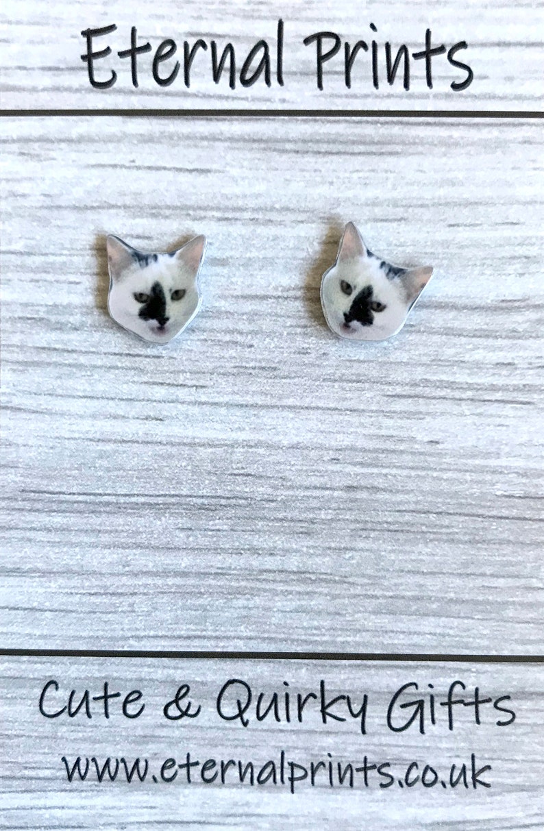 Custom Cat Stud Earrings Cat Studs Custom Cat Pet Earrings Personalised Pet Stud Earrings Pet Earrings Pet Studs image 6